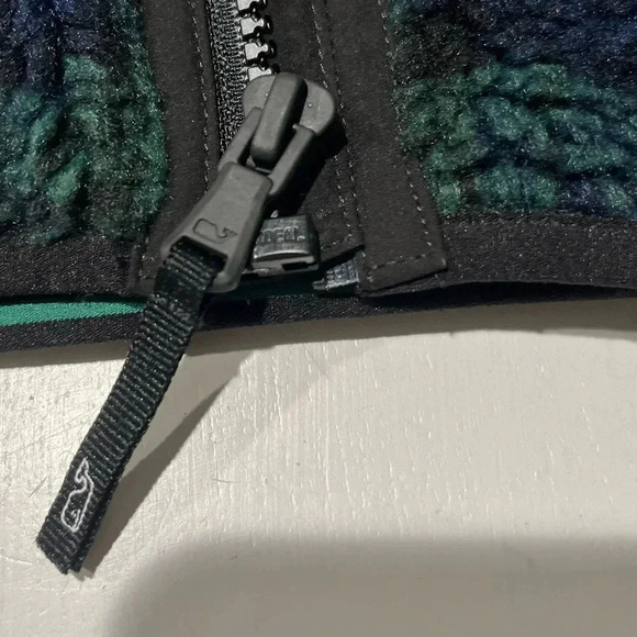 Vineyard vines High-Pile Fleece SuperShep Full-Zip Jacket holiday green‎ medium - Picture 4 of 9